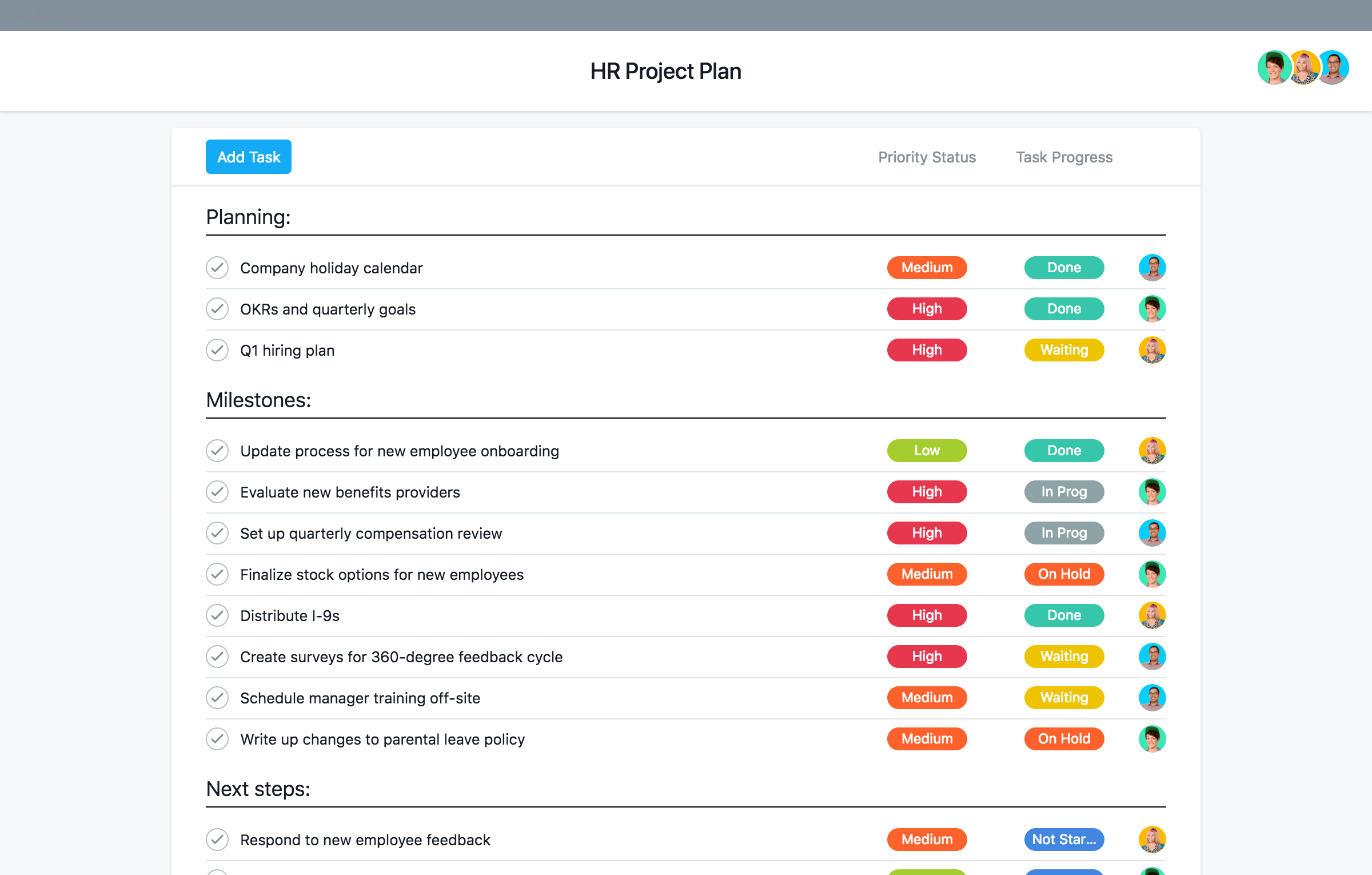 Basic Template For Human Resources Projects · Asana In Hr Management Report Template