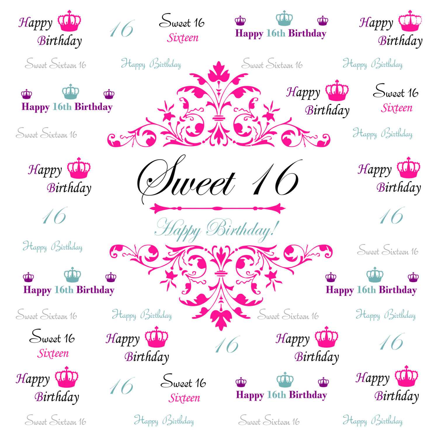 Best 52+ Sixteen Background On Hipwallpaper | Sweet Sixteen In Sweet 16 Banner Template