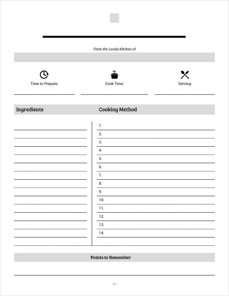 Best Looking Full Page Recipe Card In Microsoft Word – Used Throughout Full Page Recipe Template For Word