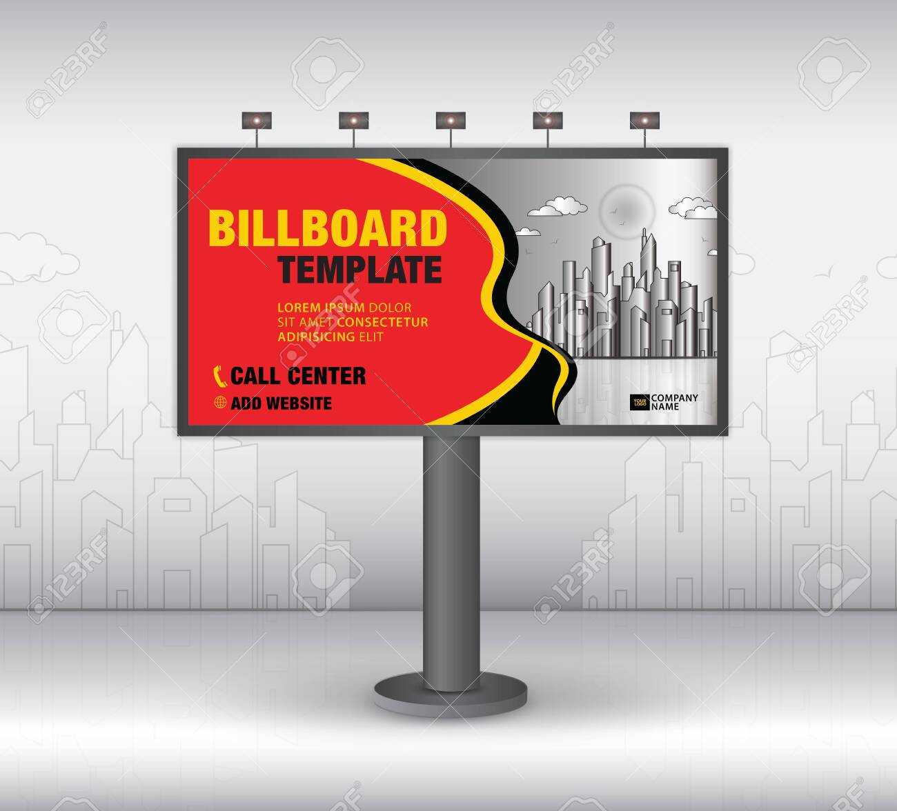 Billboard Design Vector, Banner Template, Advertisement, Realistic.. Within Outdoor Banner Design Templates