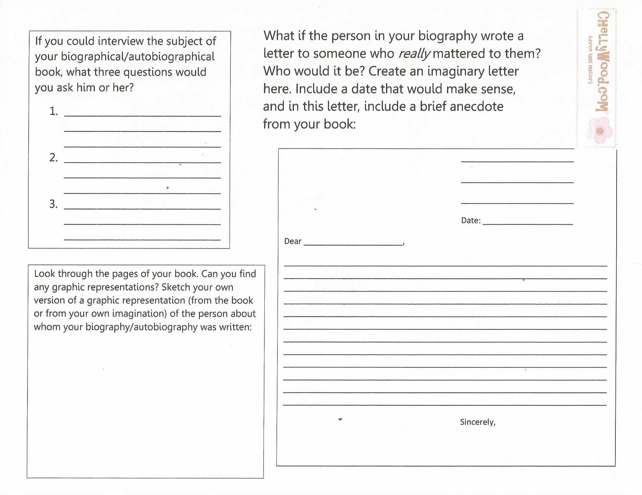 Biography Book Report Forms | The English Emporium Throughout Biography Book Report Template