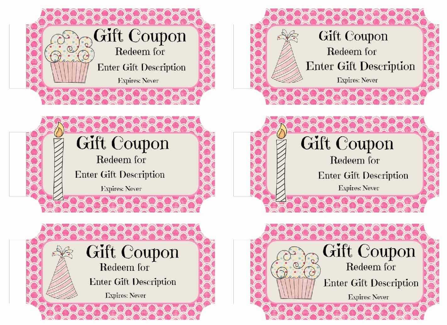 Birthday Coupons In Blank Coupon Template Printable