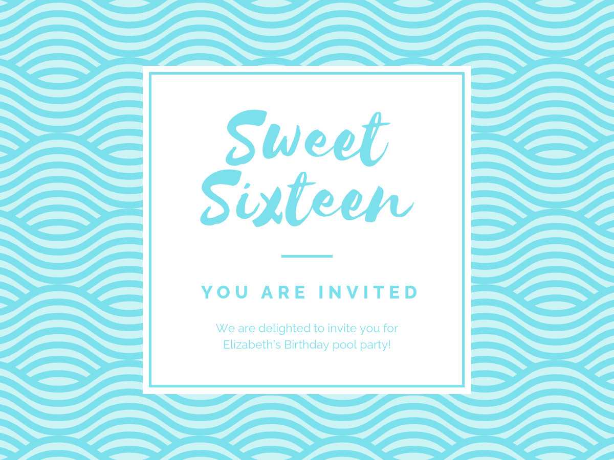 Birthday Party Invitation – Banner Template In Sweet 16 Banner Template