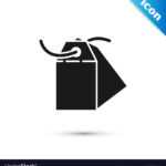 Black Blank Label Template Price Tag Icon With Regard To Blank Luggage Tag Template