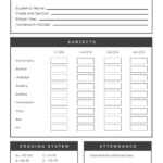 Black White Middle School Report Card – Templatescanva Throughout Report Card Template Middle School