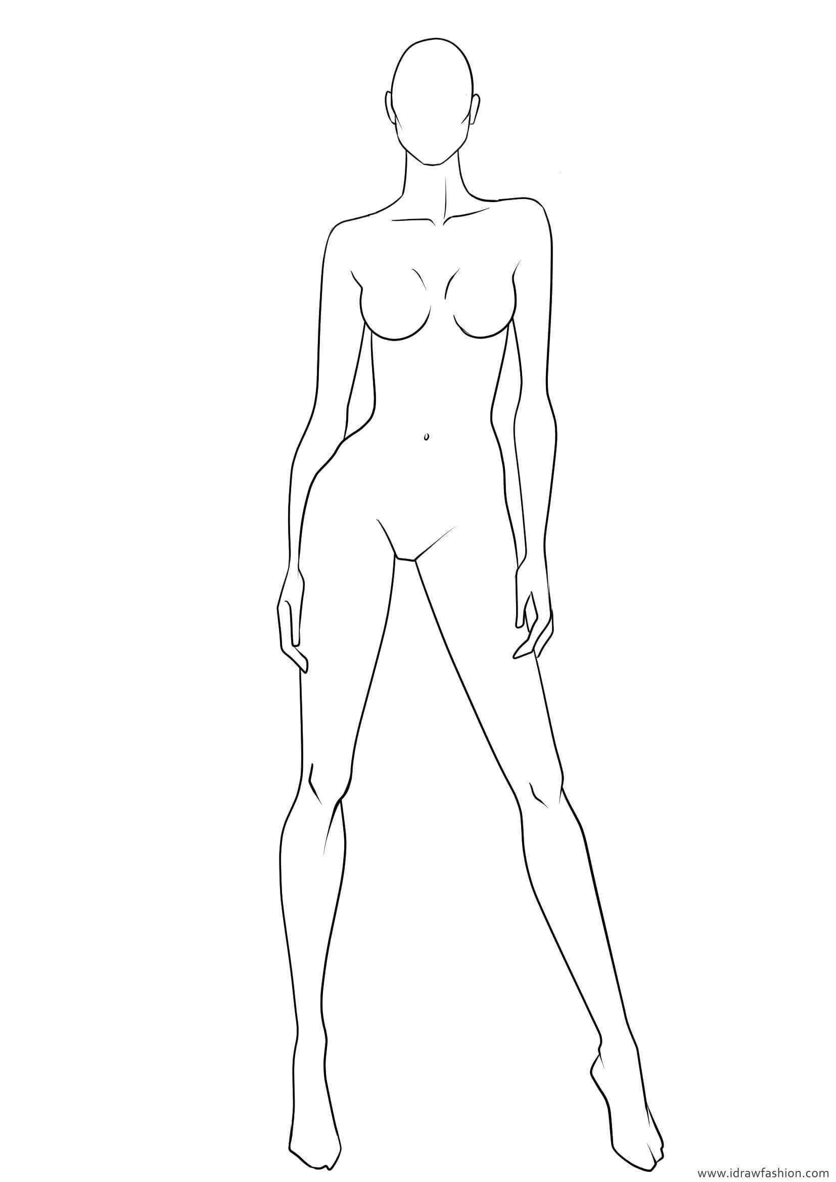 Blank Body Sketch At Paintingvalley | Explore Collection For Blank Model Sketch Template