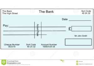 Blank British Cheque Stock Illustration. Illustration Of throughout Fun Blank Cheque Template