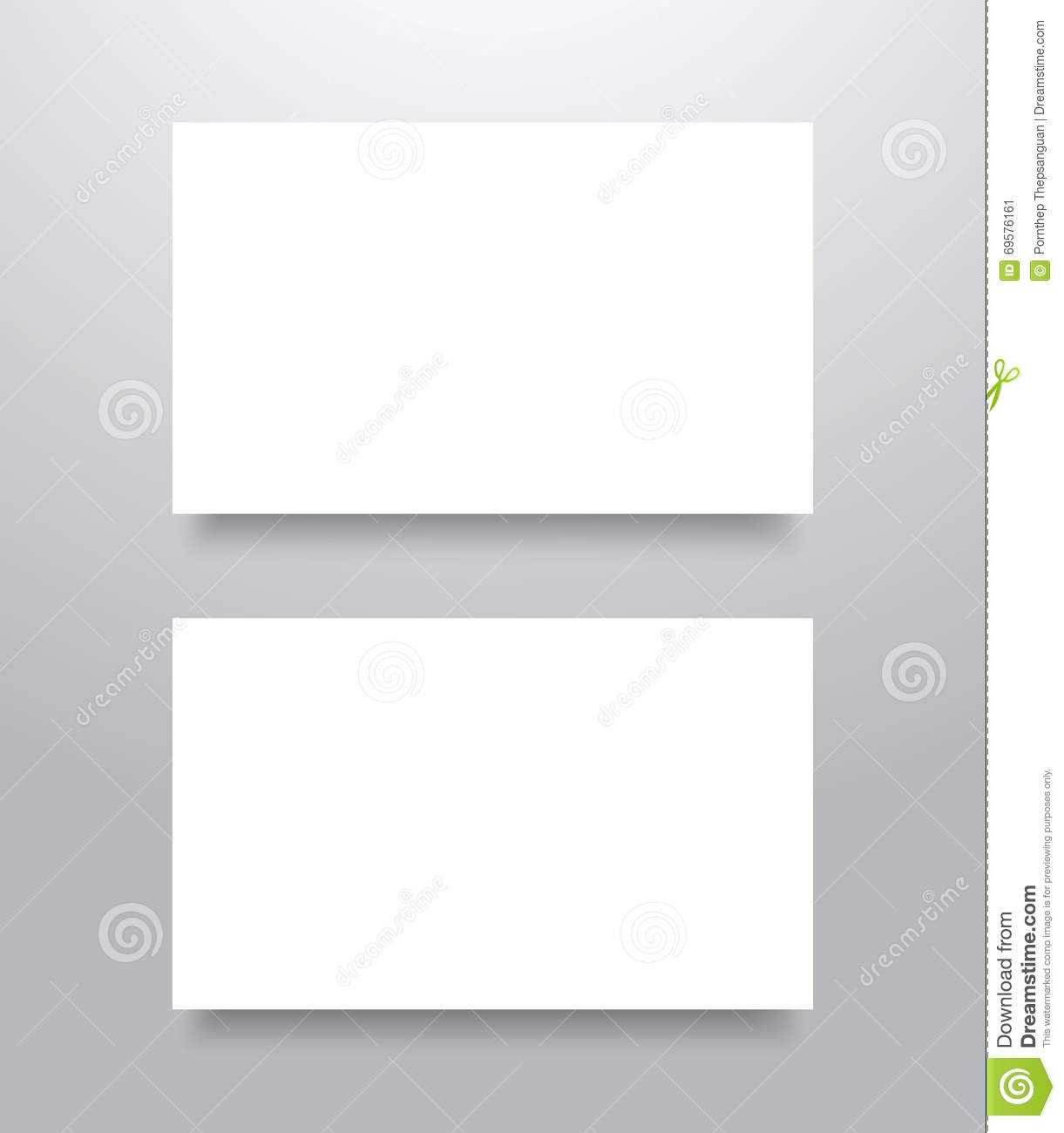 Blank Business Card Mockup Stock Vector. Illustration Of Inside Blank Business Card Template Download
