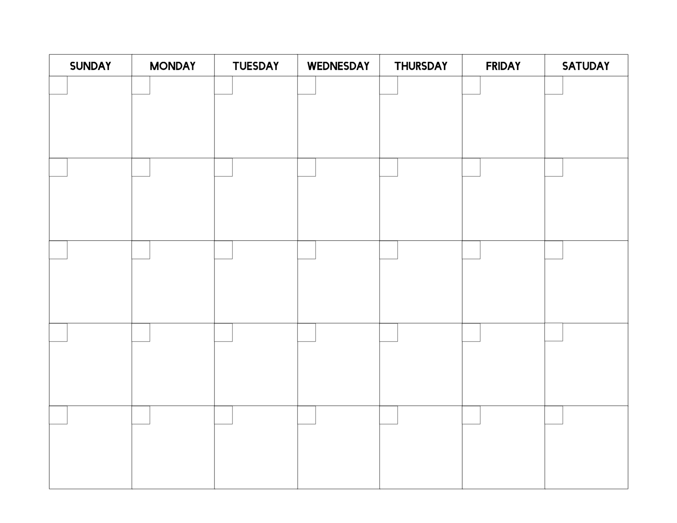 Blank Calendar Free Printable – Papele.alimentacionsegura With Full Page Blank Calendar Template