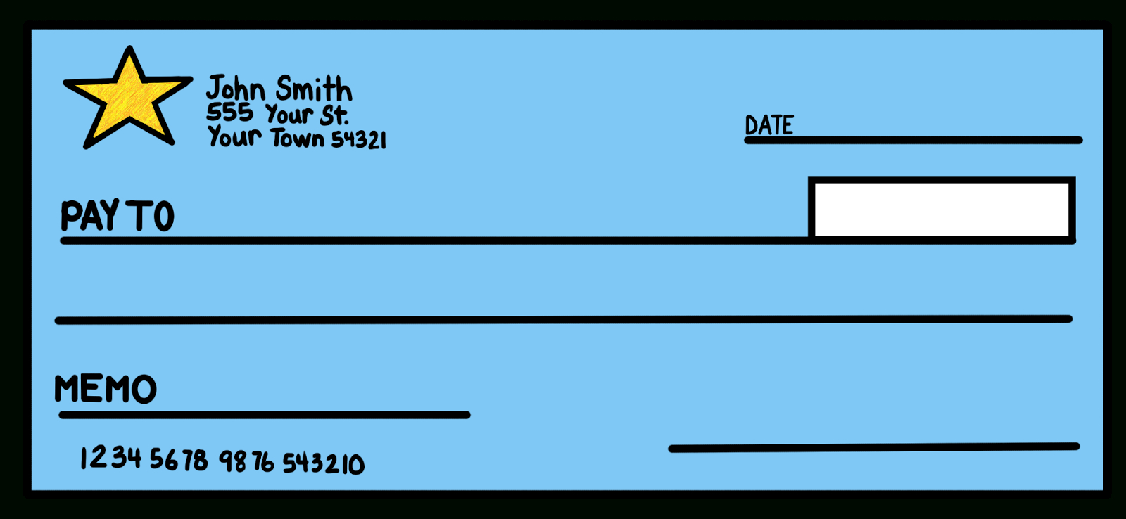 Blank Check Clipart Intended For Fun Blank Cheque Template