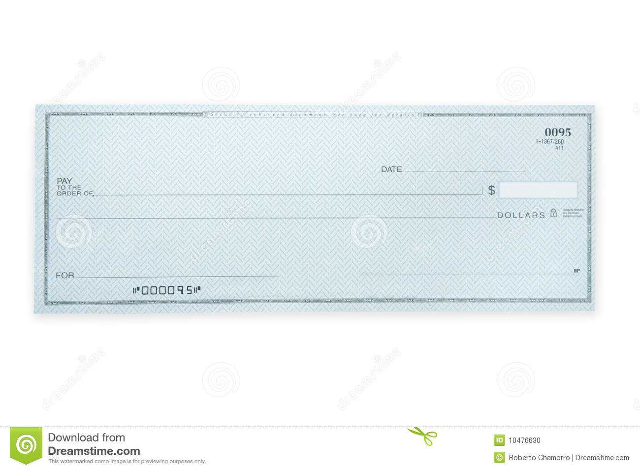 Blank Check Stock Photo. Image Of Finance, Deposit, Blank In Blank Business Check Template
