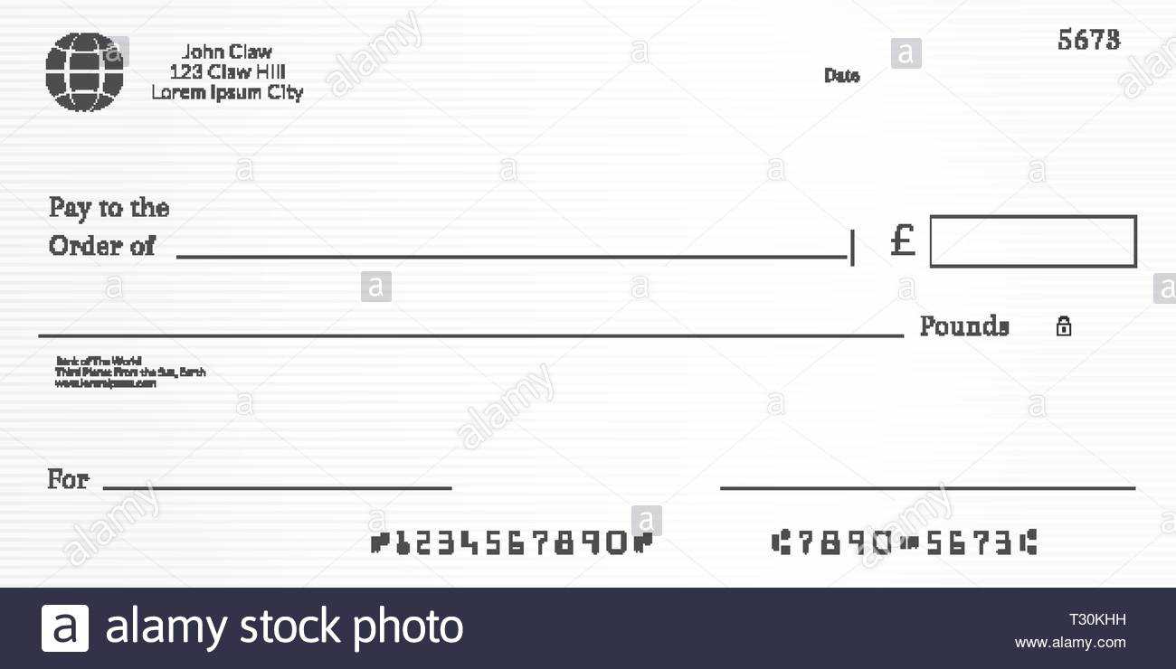 Blank Cheque Black And White Stock Photos & Images – Alamy Intended For Blank Cheque Template Uk