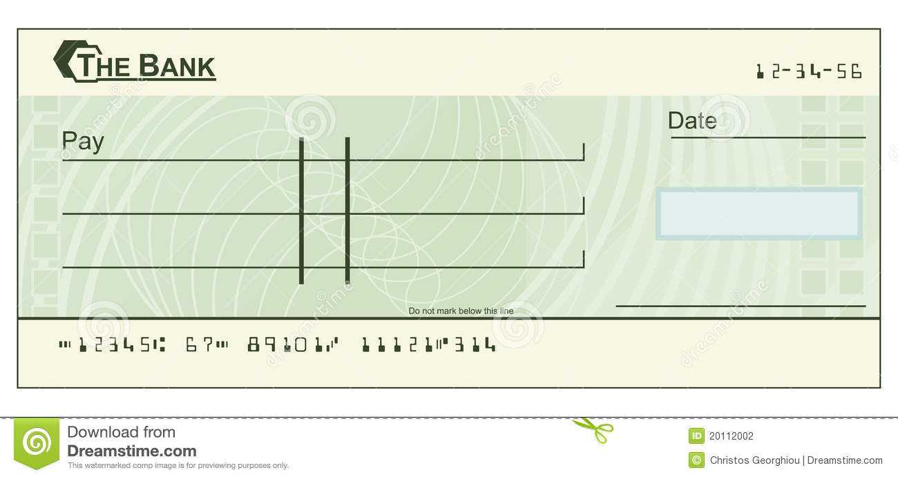 Blank Cheque Illustration Stock Vector. Illustration Of With Regard To Blank Cheque Template Download Free