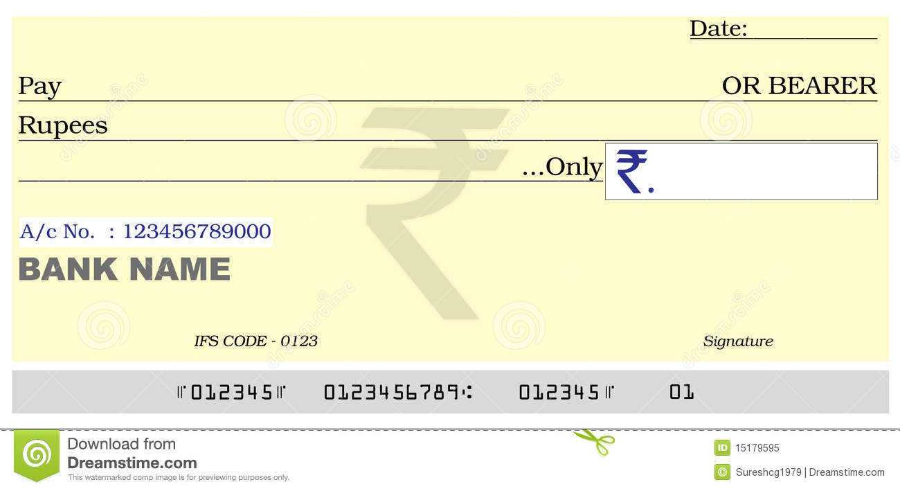Blank Cheque Stock Illustration. Illustration Of Credit Pertaining To Blank Cheque Template Download Free