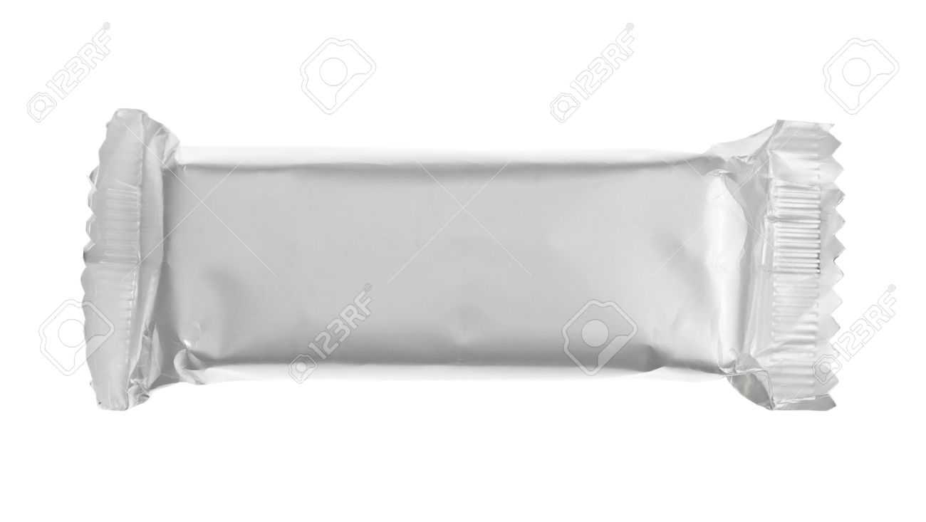 Blank Chocolate Or Cereal Bar On White Background Intended For Blank Candy Bar Wrapper Template