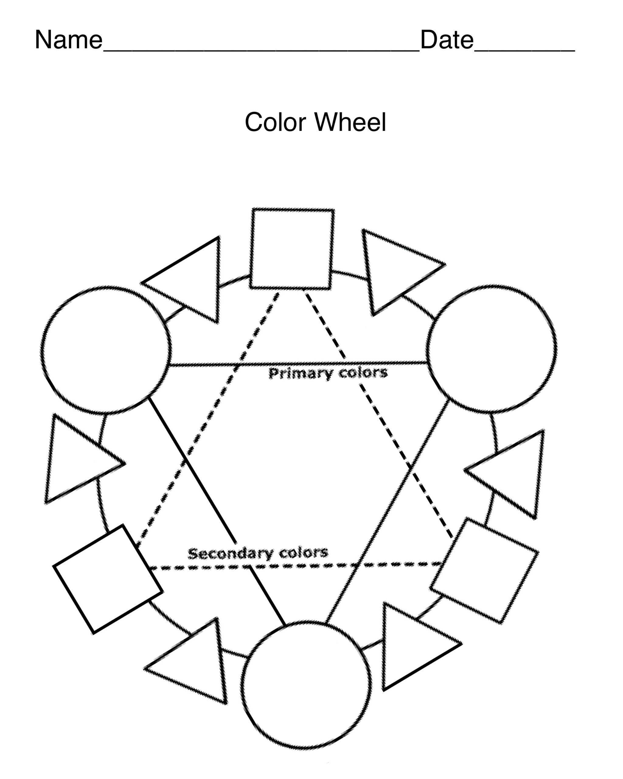 Blank Color Wheel Template. Tertiary Colors Blank Color Inside Blank Color Wheel Template