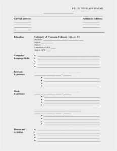 Blank Cv Format Word Download - Resume : Resume Sample #3945 regarding Free Blank Cv Template Download