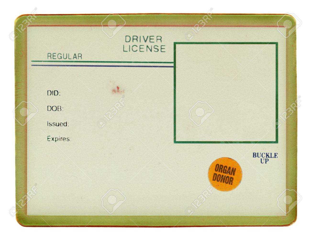 Blank Drivers License With Visible Old Paper Texture, Scratchs Pertaining To Blank Drivers License Template
