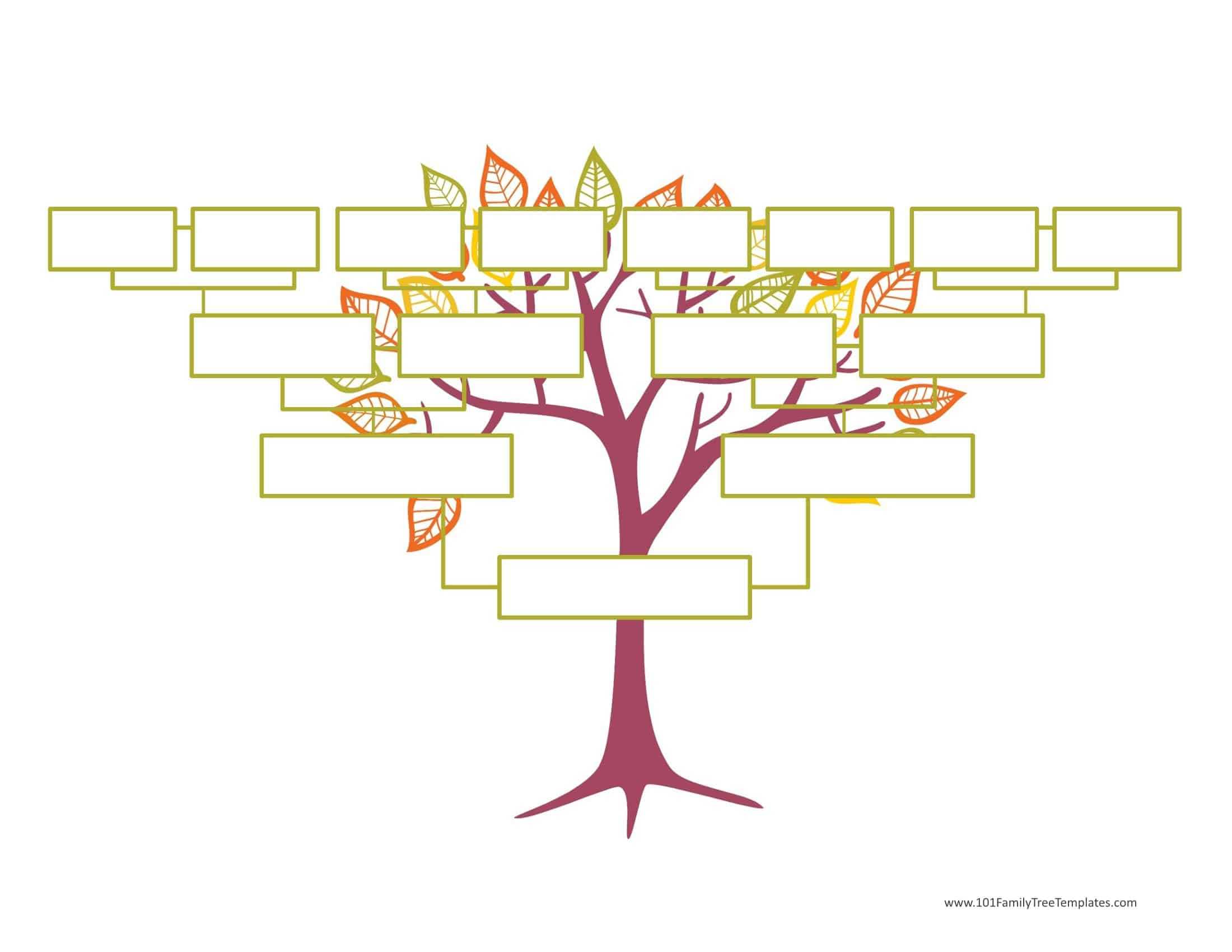 Blank Family Tree Template | Free Instant Download In Blank Tree Diagram Template