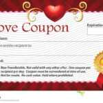 Blank Love Coupon Stock Illustration. Illustration Of Inside Love Coupon Template For Word