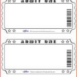 Blank Movie Ticket Clipart Throughout Blank Admission Ticket Template