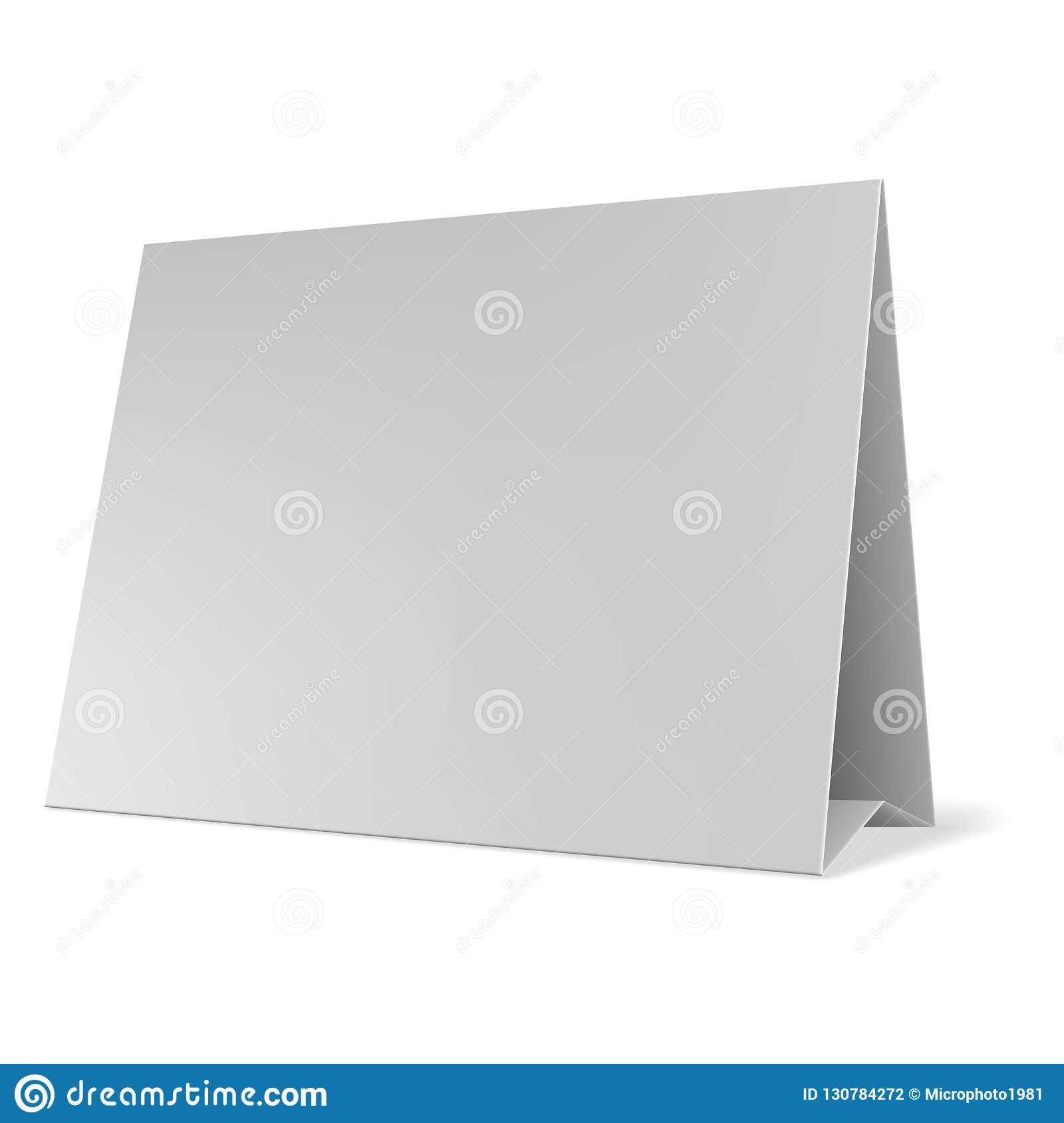 Blank Paper Table Cards Vector. Blank Table Tent Isolated On Regarding Blank Tent Card Template