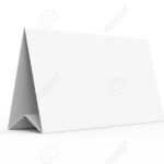 Blank Paper Tent Template, White Tent Card With Empty Space In.. for Blank Tent Card Template