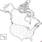 Blank Printable Map Of The United States And Canada Blank Intended For Blank Template Of The United States