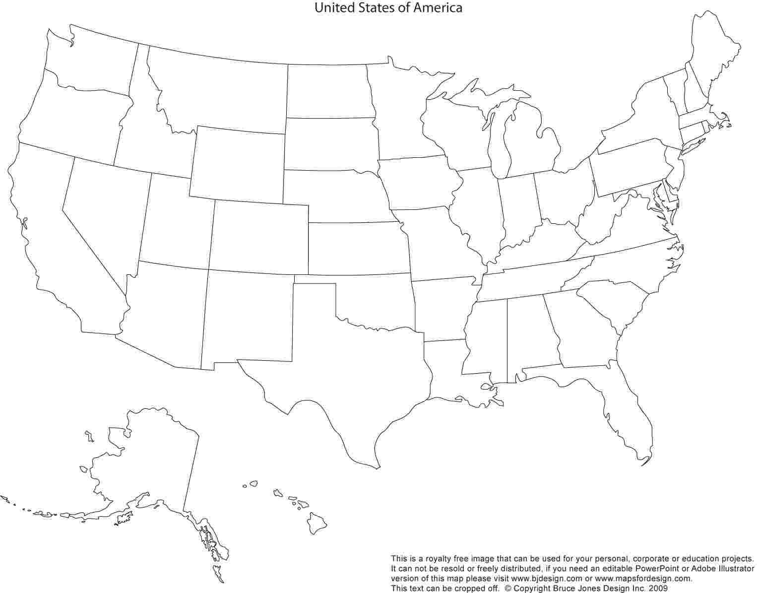 Blank Printable Map Of The United States And Canada Within Blank Template Of The United States