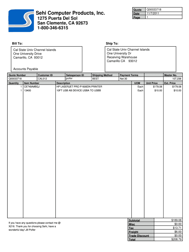 Blank Quotation – Fill Online, Printable, Fillable, Blank Inside Blank Estimate Form Template
