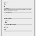 Blank Resume Format Pdf Free Download – Resume : Resume For Free Blank Cv Template Download