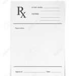 Blank Rx Prescription Form Isolated On White Background Intended For Blank Prescription Pad Template
