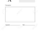 Blank Rx Prescription Form. Medical Concept. Vector Illustration With Blank Prescription Form Template