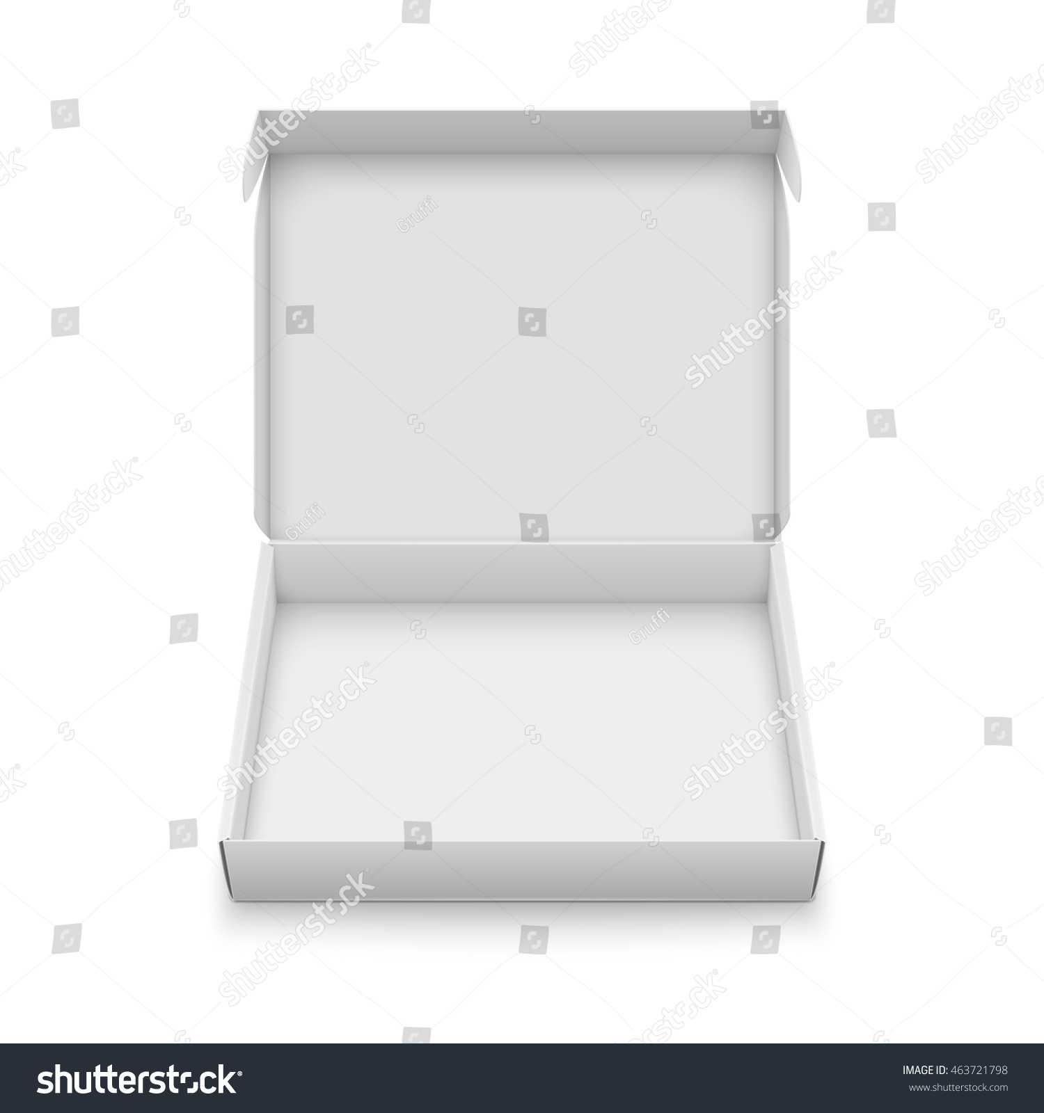 Blank Slim Cardboard Box Template Open Stock Vector (Royalty With Regard To Blank Suitcase Template