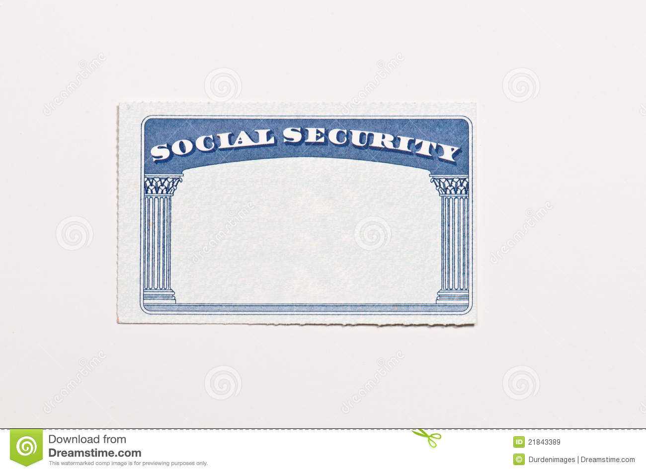 Blank Social Security Card Stock Image. Image Of Document Inside Blank Social Security Card Template