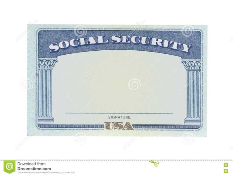Blank Social Security Card Template Sample Design Templates