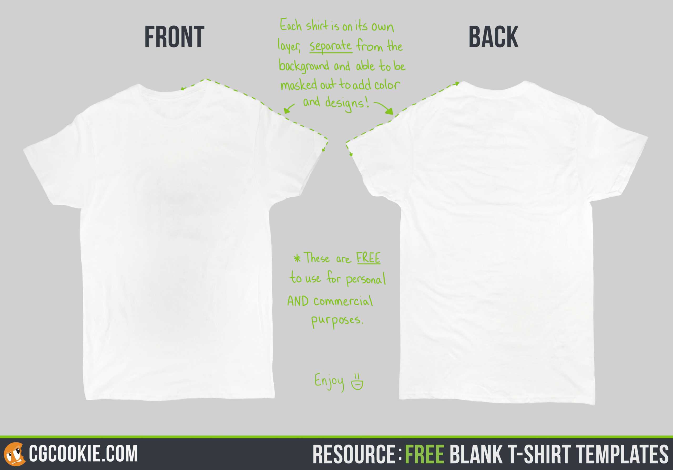Blank T Shirt – Cg Cookie Throughout Blank T Shirt Design Template Psd