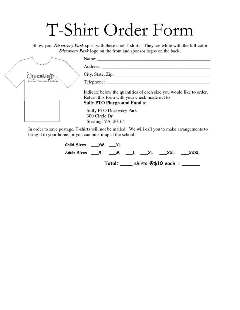Blank T Shirt Order Form Template Word Unique 35 Awesome T For Blank Sponsor Form Template Free