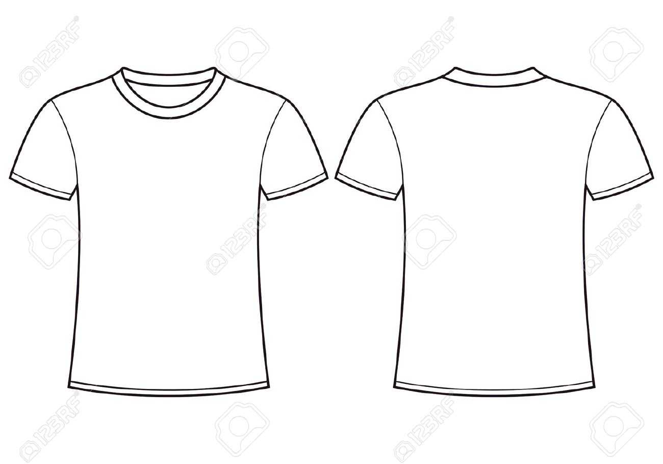 Blank T Shirt Template Front And Back In Blank Tee Shirt Template