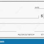 Blank Template Of The Bank Check. Stock Vector Pertaining To Large Blank Cheque Template