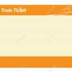 Blank Train Ticket On White Background Regarding Blank Train Ticket Template