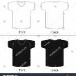 Blank Tshirt Template Front Back Printable Stock Image Inside Blank Tshirt Template Printable