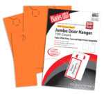 Blanks Usa Hunters Orange Jumbo Door Hangers – 8 1/2 X 11 In 65 Lb Cover  Pre Cut 50 Per Package For Blanks Usa Templates