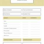 Blue And Brown Middle School Report Card – Templatescanva Within Middle School Report Card Template
