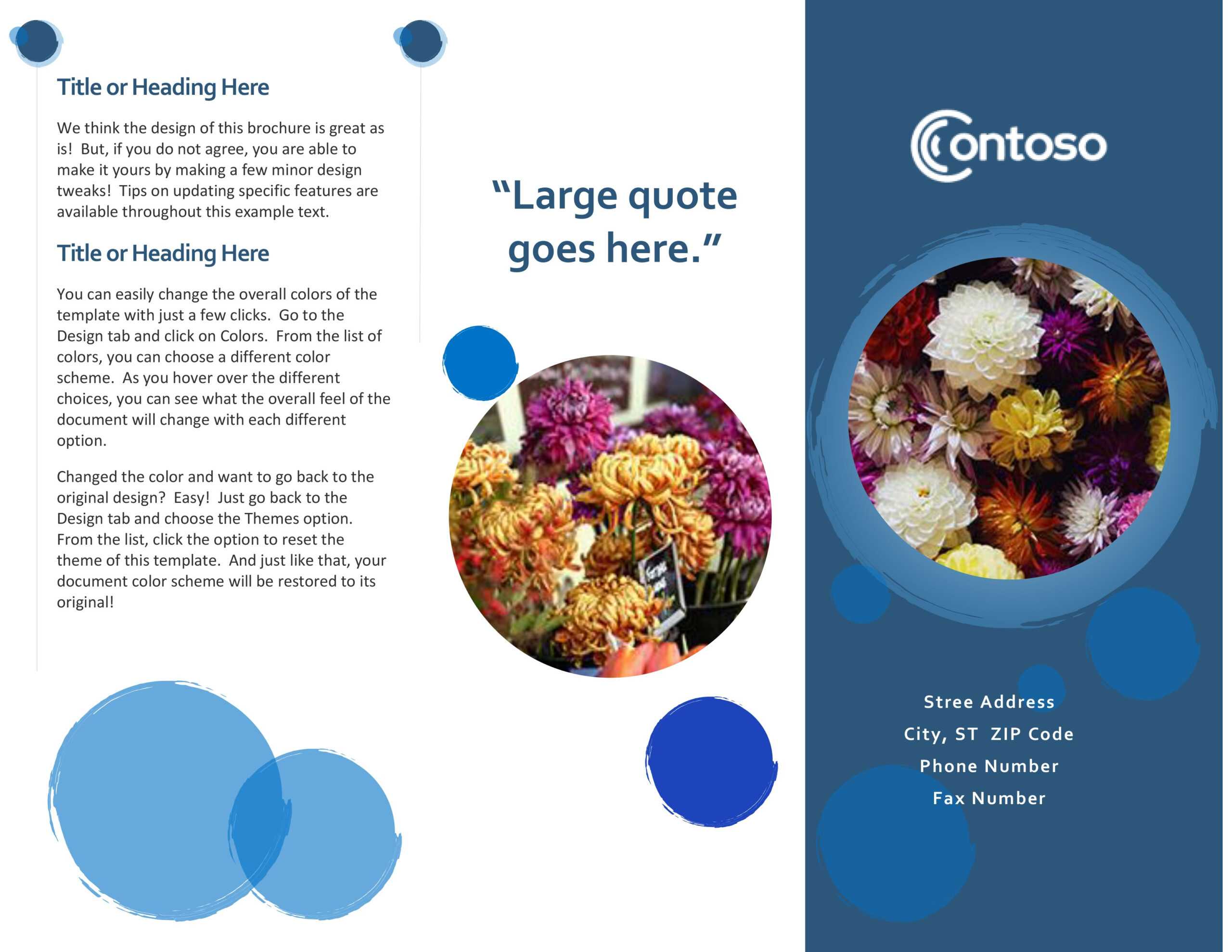 Blue Spheres Brochure With Regard To Microsoft Word Pamphlet Template