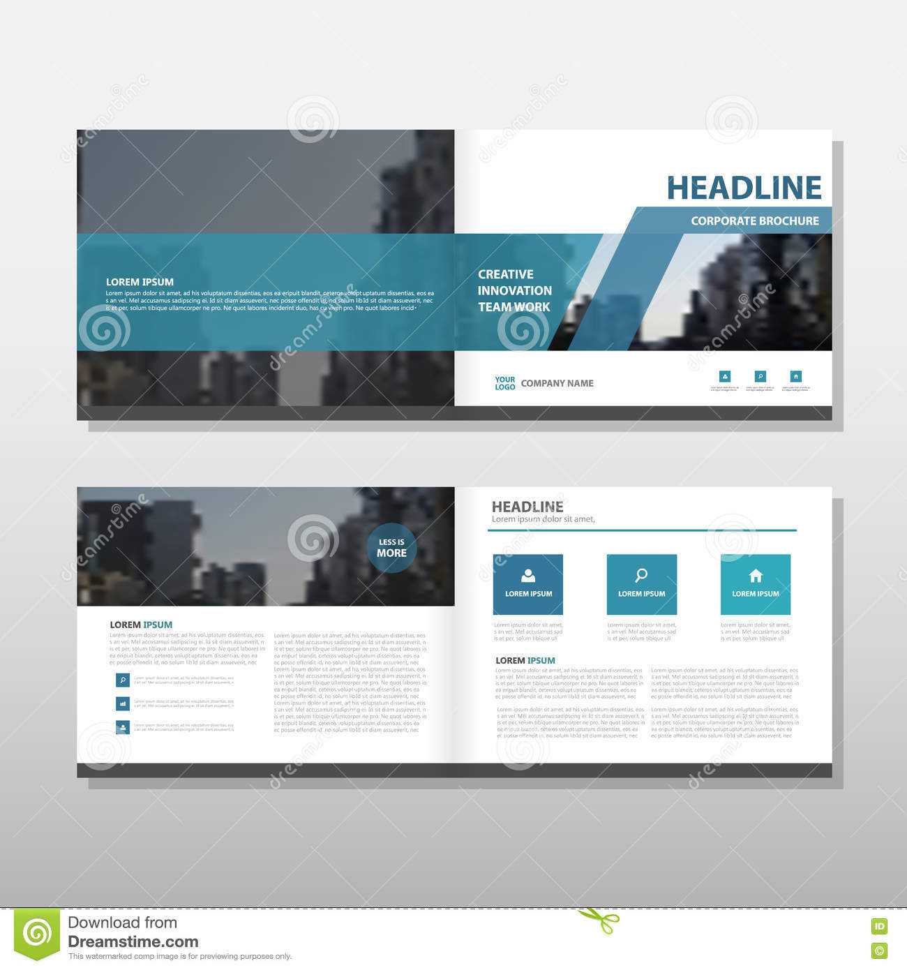 Blue Vector Brochure Leaflet Flyer Annual Report Template With Noc Report Template