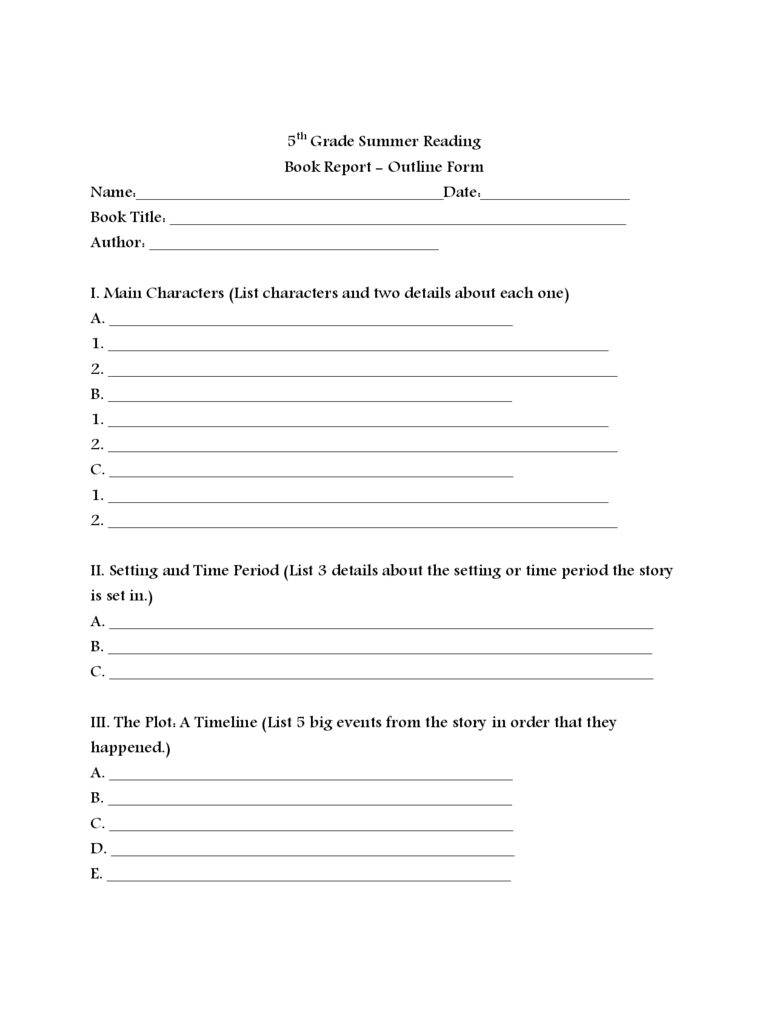 Book Report Template – 6 Free Templates In Pdf, Word, Excel Pertaining To Story Report Template