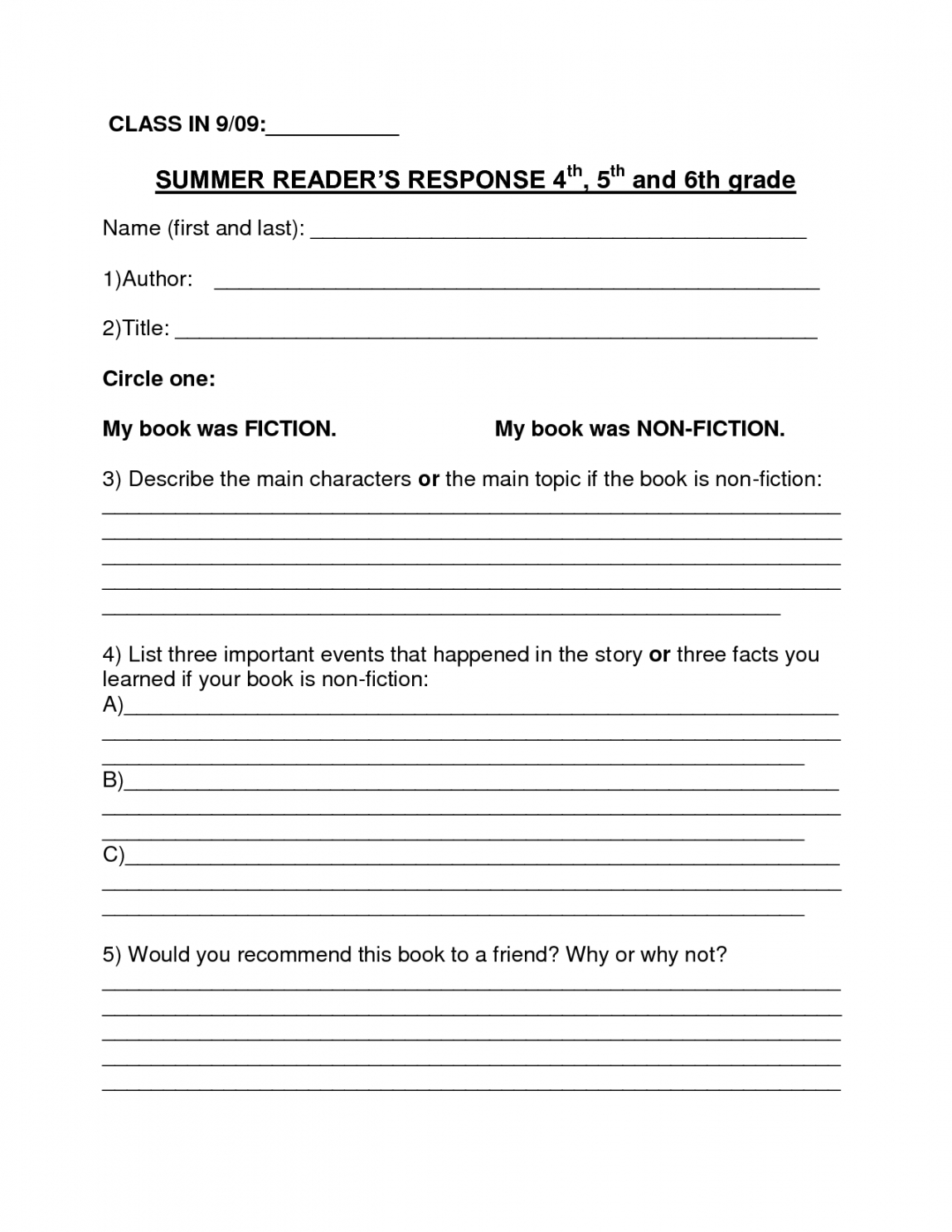 Book Report Template 8Th Grade Intended For Nonfiction Book Report Template