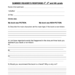 Book Report Template 8Th Grade Throughout First Grade Book Report Template
