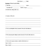 Book Report Worksheets | High School Book Report Worksheets Intended For Story Report Template